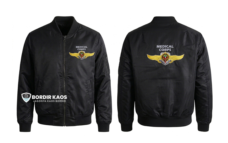 Jaket bomber bordir - bordir kaos jogja