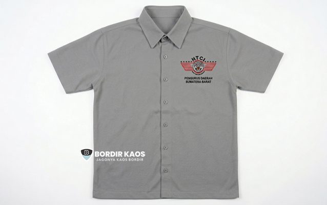 kemeja casual htci polo bordir